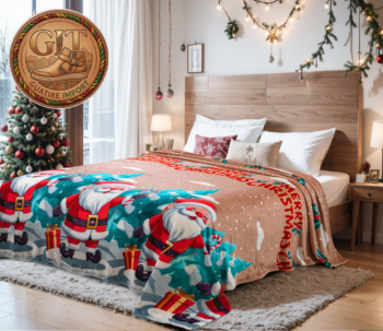 ✨ NUEVA COLECCIÓN DE HERMOSAS COBIJAS PIEL DE GANZO NAVIDEÑAS 🤶 🎅