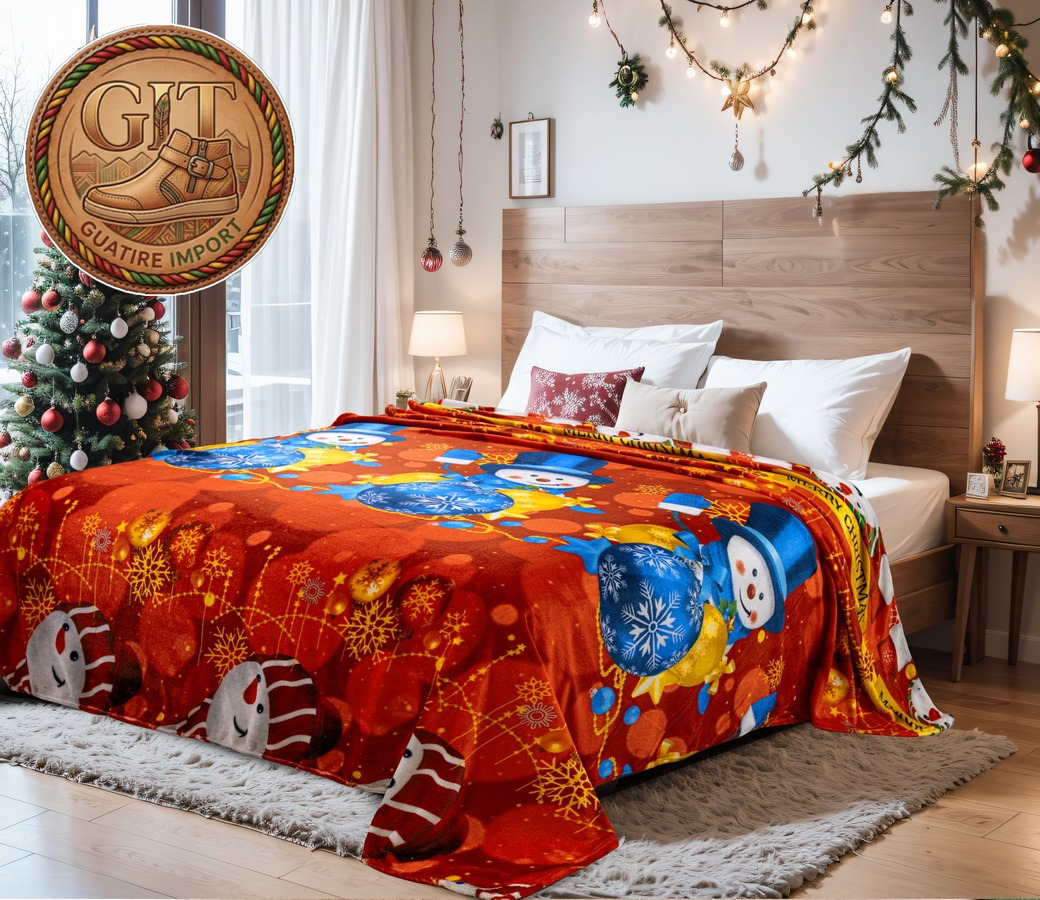 ✨ NUEVA COLECCIÓN DE HERMOSAS COBIJAS PIEL DE GANZO NAVIDEÑAS 🤶 🎅