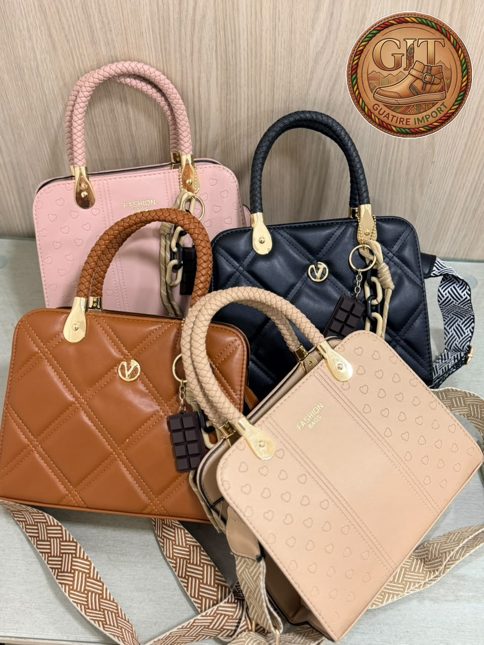 👜✨ CARTERA ELEGANTE UNICOLOR DOBLE CARA