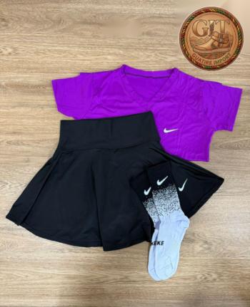 Hermoso ❤️ Trío Falda rotonda Deportivo 💜