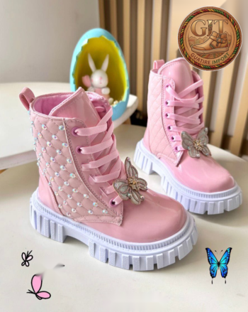 Bota tractor brillos para niñas 👧🏼