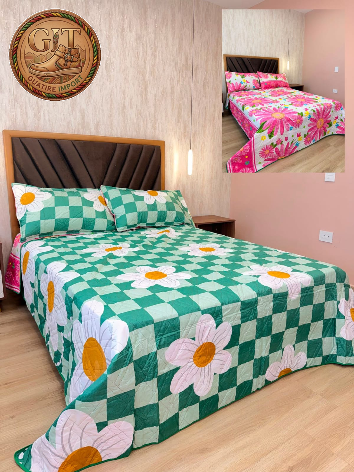 🧶🌸 DISPONIBLES HERMOSAS COLCHAS ESPAÑOLAS KING FAZ ESTAMPADAS✨👌🏻